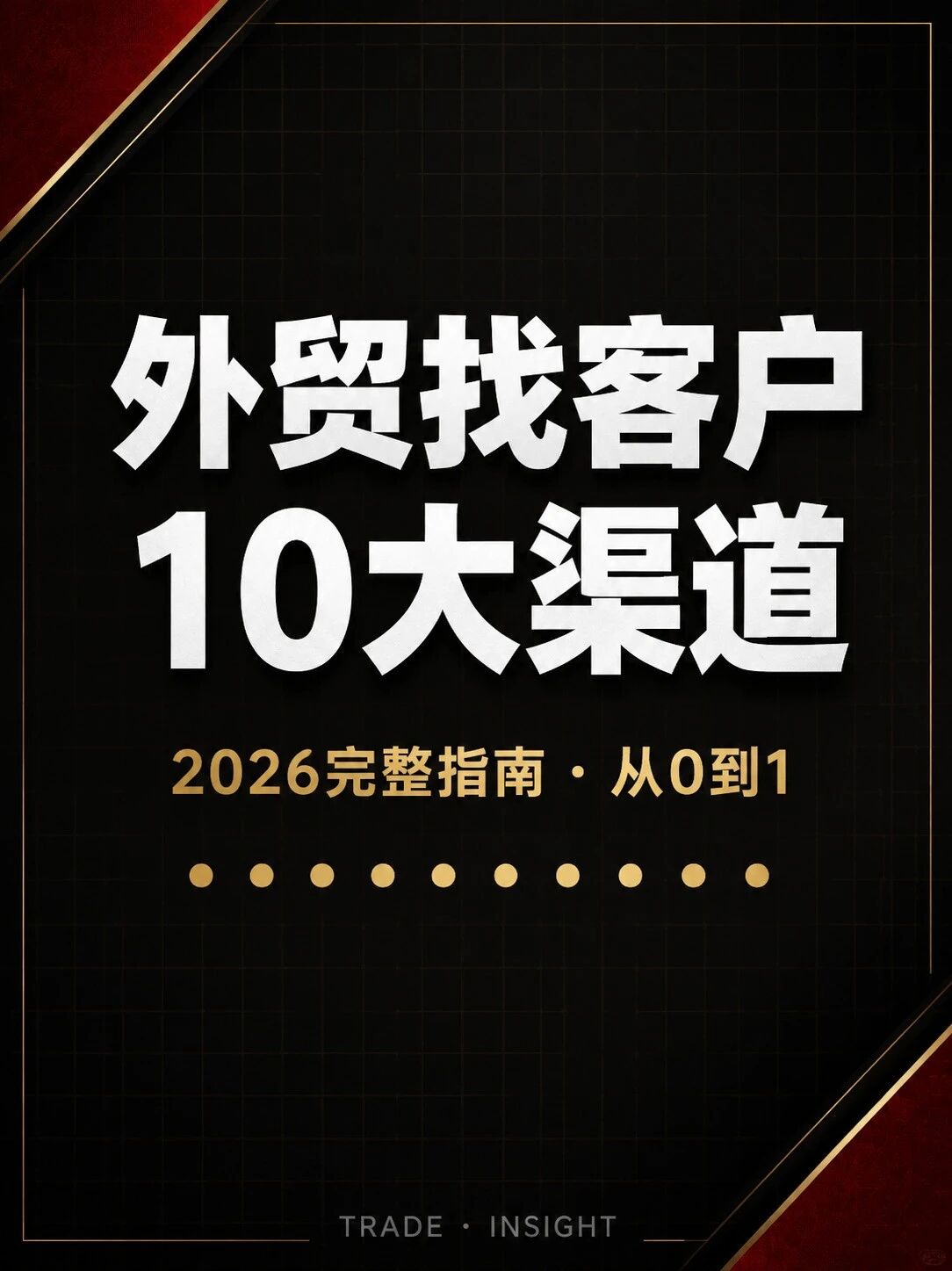 【外贸获客10大渠道｜2026实战精华版】