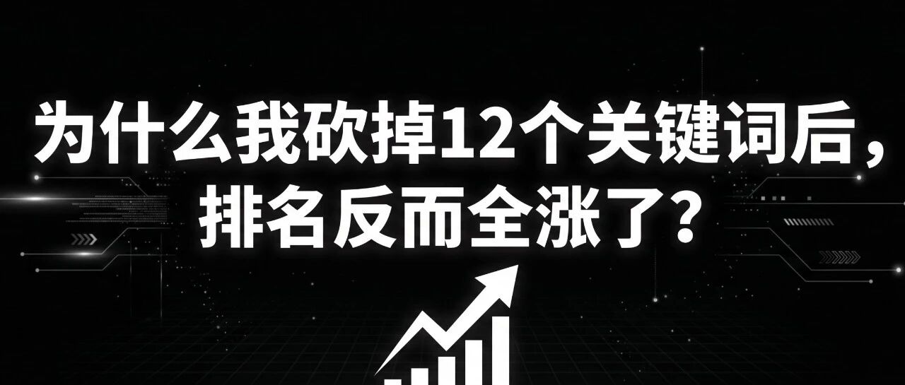 【每日SEO 177】为什么我砍掉12个关键词后，排名反而全涨了？
